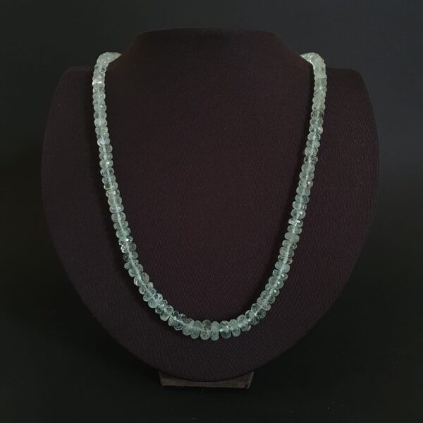 Colar de água marinha beads facetado