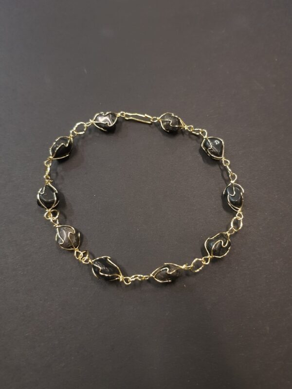 Pulseira metal ônix