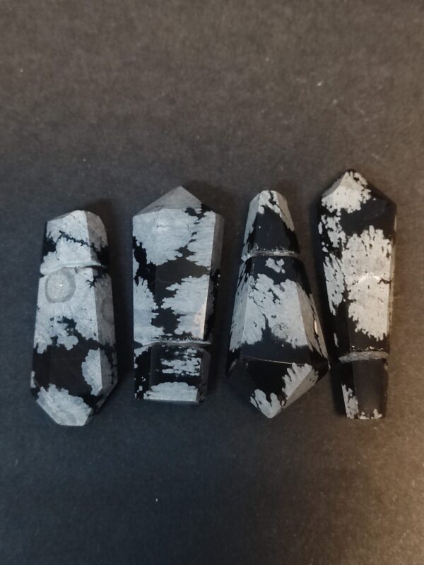 Ponta de Obsidiana floco de neve com friso
