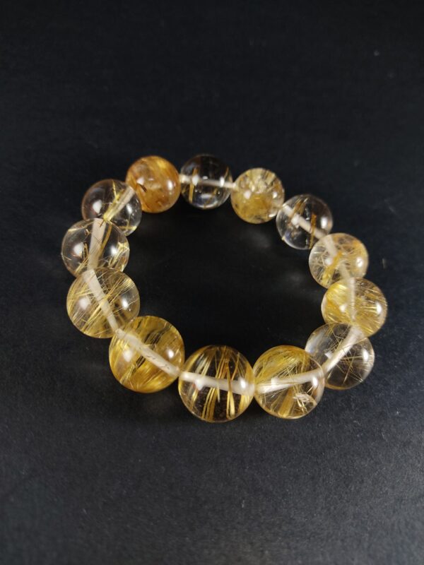 Pulseira de Quartzo rutilado 16mm