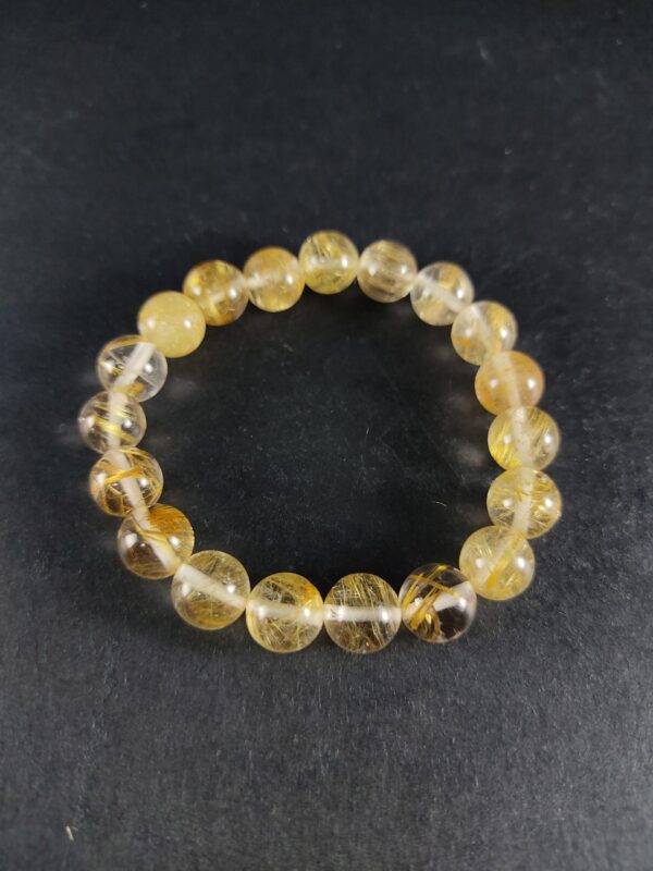 Pulseira de Quartzo rutilado 8mm