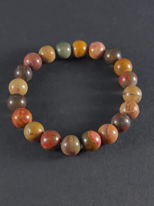 Pulseira bolinha de Jaspe Picasso 8mm