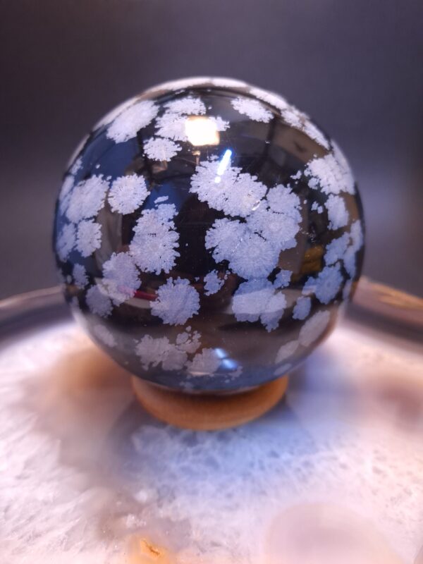 Esfera de Obsidiana floco de neve