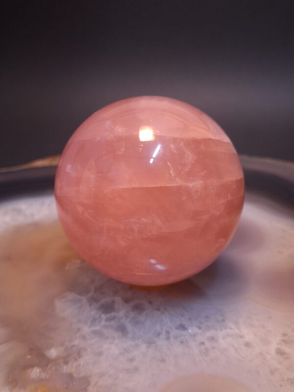 Esfera de Quartzo rosa 7,4 cm