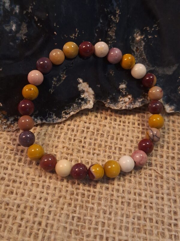 Pulseira bolinha de Jaspe Mookaita 6 mm