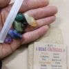 Kit Boas Energias com cristais naturais e bastão de selenita.