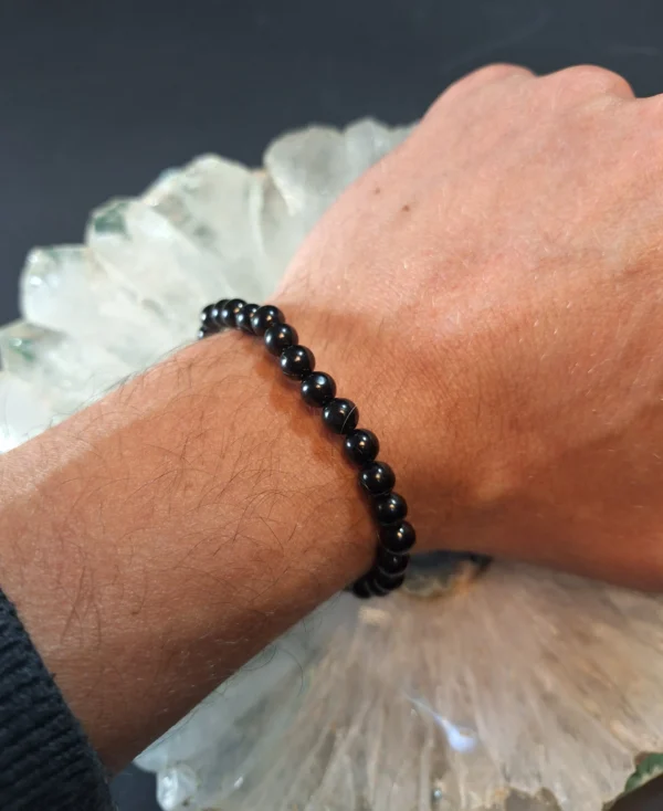 Pulseira azeviche 6mm em pulso